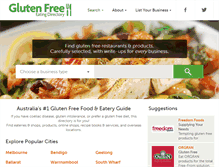 Tablet Screenshot of glutenfreeeatingdirectory.com.au